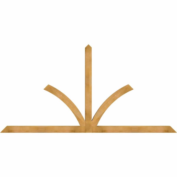 Ekena Millwork Richland Rough Sawn Timber Gable Bracket, Western Red Cedar, 108"W x 54"H x 4"D x 4"F, 12/12 Pitch GBW108X54X0404RIC00RWR - main